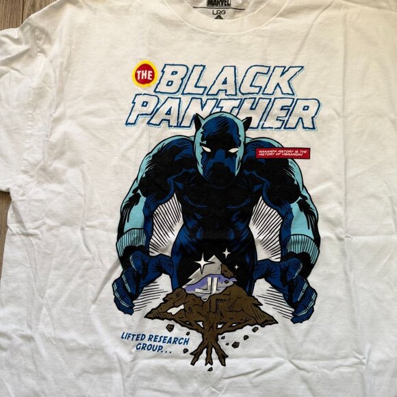 Marvel LRG the Black Panther Comics Graphic-Print T-Shirt Men's Size 2XL White - Picture 2 of 8